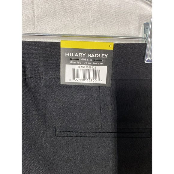 Hilary Radley Pull On Pant Stretch Mid Rise Slim Leg 4 Pockets Small Black - Picture 7 of 10